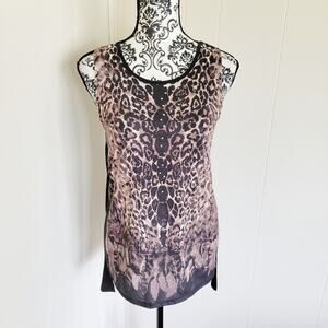 Rock & Republic Cheetah Print Corset Back Tank